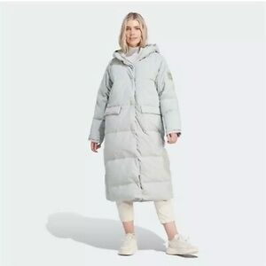 New Adidas Women Big Baffle Coat HZ5710. White. With Tag. Size XL